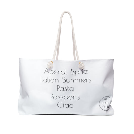 The Hotel Club, A Weekend in Italy Oversized Tote